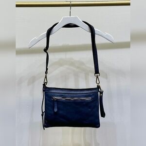 (L326-NVY) DISTRESSED ADJUSTABLE CROSSBODY/SHOULDER BAG